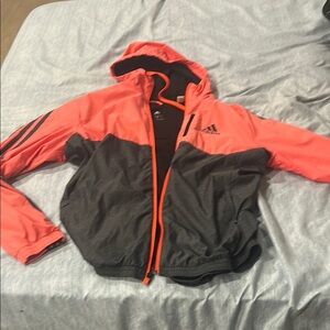 Adidas Neon Pink and Charcoal Jacket
